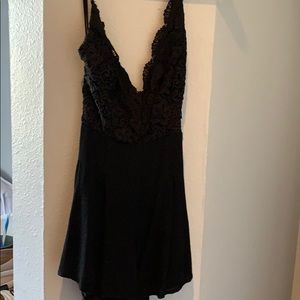 Black Laced Romper